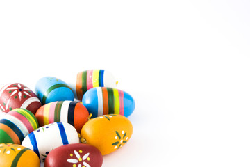 Fototapeta na wymiar Easter eggs isolated on white background. 