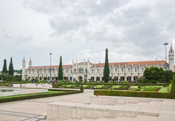 View of Jeronimos monastery, it was founded in 1450, UNESCO World Heritage Site