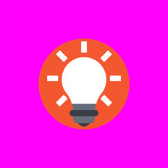 lamp icon flat disign