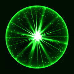 Abstract plasma sphere. Vector illustration contains transparenc