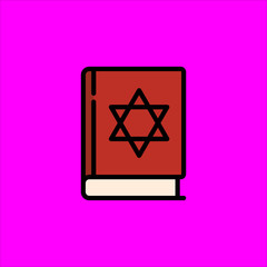 hebrew icon flat disign