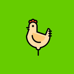 cock icon flat disign