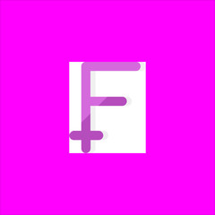 franc icon flat disign