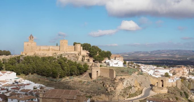 Static time lapse cityscape of Antequera, Andalusia, Spain
