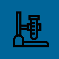 test tube icon flat disign