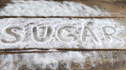Labels love, couple, love, relationship, sugar, salt, bitterness on the background of the boards is not the background of snow, Valentine's day, the holiday of love