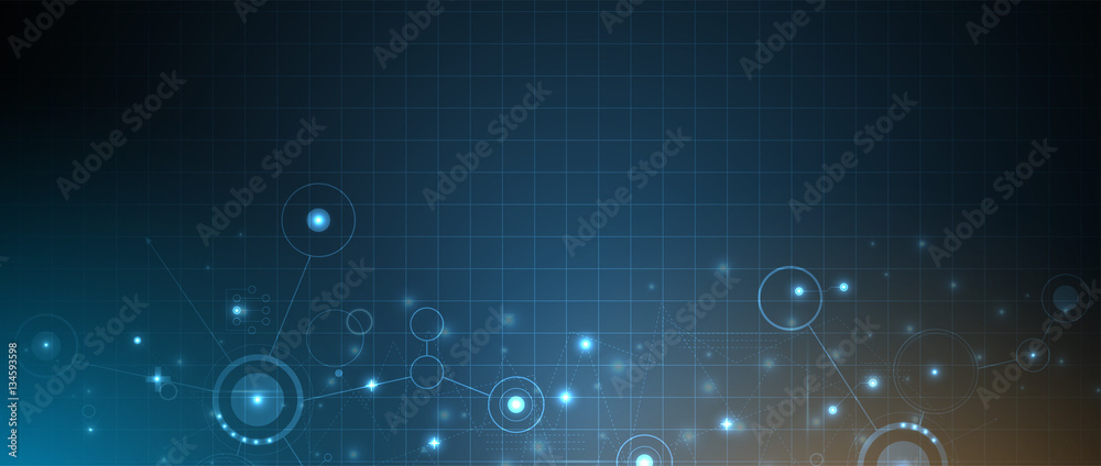 Wall mural abstract futuristic circuit computer internet technology board business background