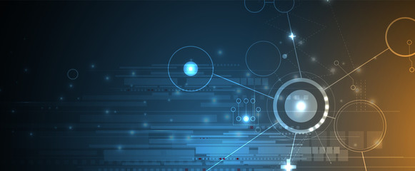 Fototapeta premium abstract futuristic circuit computer internet technology board business background