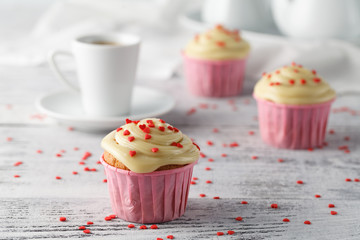 Special cupcake for valentines day