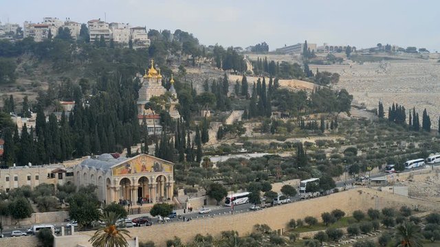 Church of All Nations and Mary Magdalene Convent on the Mount of Olives, Jerusalem, israel