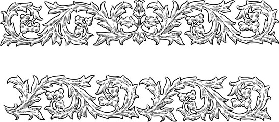 decorative floral border element