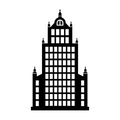 multi-storey public building icon vector