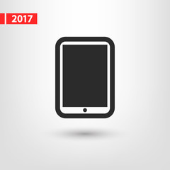 Modern digital tablet PC icon, vector illustration. Flat design style