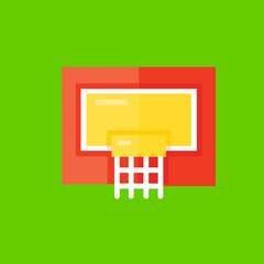 basketball hoop icon flat disign