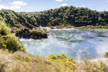 Fototapeta na wymiar volcanic lake at waimangu