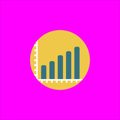 bar chart icon flat disign