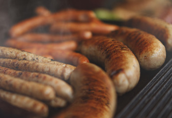 Grilled sausages