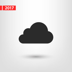  cloud icon, vector illustration. Flat design style