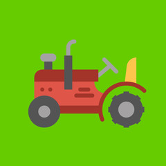 tractor icon flat disign