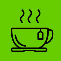 tea cup icon flat disign