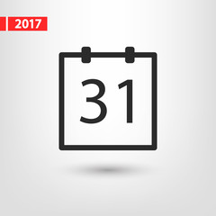 calendar icon, vector illustration. Flat design style 