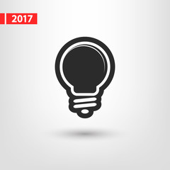 Light bulb  icon, vector illustration. Flat design style