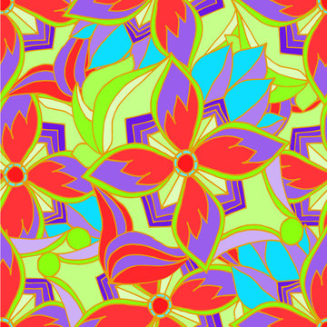 Color painted decorative floral abstract background © angelkocm