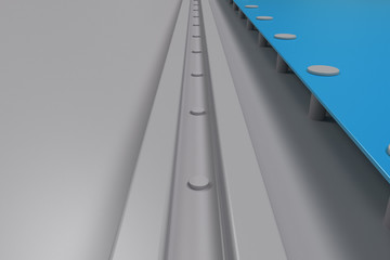 Rectangular colored plate on white background with rivets