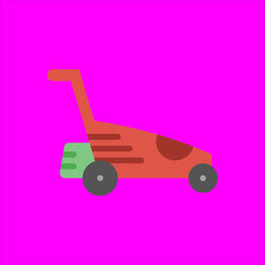 lawnmower icon flat disign