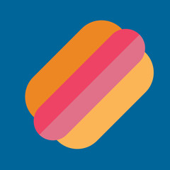 hot dog icon flat disign