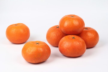 Golden orange on white background, to celebrate for Chinese fest