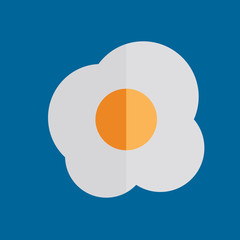 fried egg icon flat disign