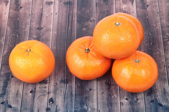 Golden orange on wood, to celebrate for Chinese festival.