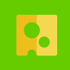 cheese icon flat disign