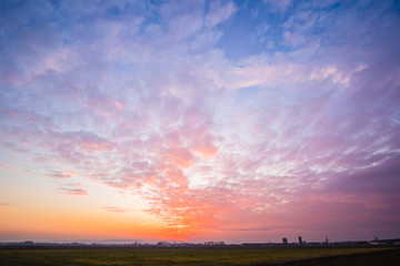 Fototapeta na wymiar Stunning sunrise in the country