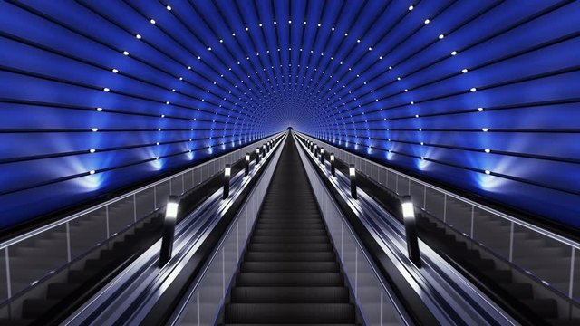 Moving up on a futuristic escalator.
seamless loop abstract motion background. high-resolution 3D rendering. 4k UHD (3840x2160)