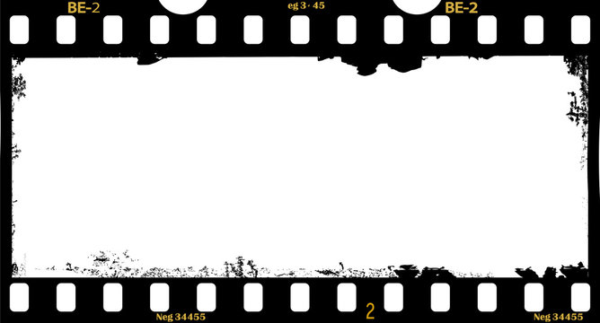 frame of film, grungy panorama  photo frame, free space for your