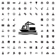 cargo ship icon illustration