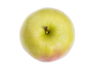 Ripe, fresh apple isolated on white background. Perfectly retouched with clear details. Full depth of field. Fruit photographed in Studio on white background