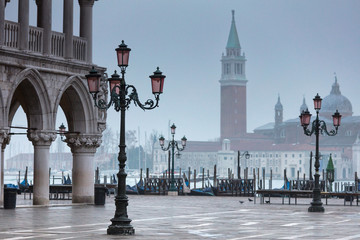 Misty november morning in Venice