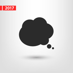 comic speech bubbles icon, vector illustration. Flat design style