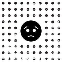 Obraz premium sad emoticon icon illustration