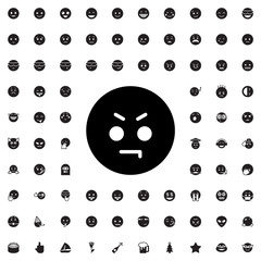 angry emoticon icon illustration