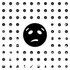 Fototapeta premium sweating emoticon icon illustration