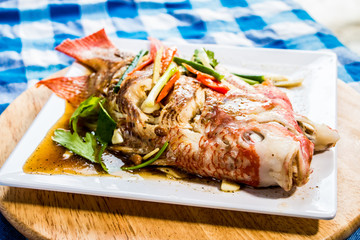 steamed  tilapia fish
