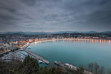 Aerial view of Donestia San Sebastian, Spain