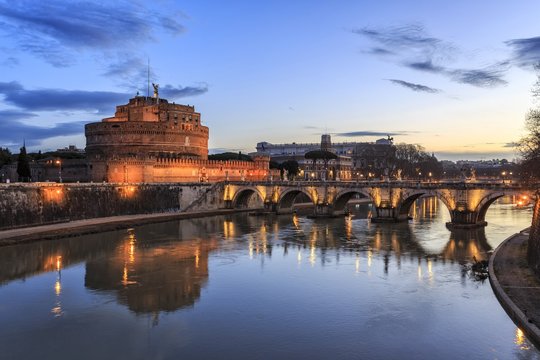 Sant'Angelo Castel and the bridge, Rome, Italy