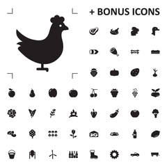 chicken icon illustration