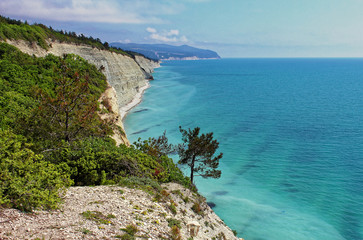 High view of Black Sea coastline