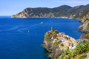 Naklejka na ściany i meble Vernazza in Cinque Terre National Park on Italian Riviera